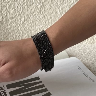 Браслет зі стразами камінням вечірній святковий