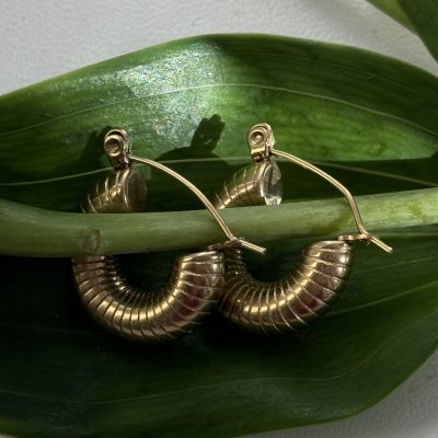 Сережки з нержавіючої сталі в стилі vintage золотистого кольору.