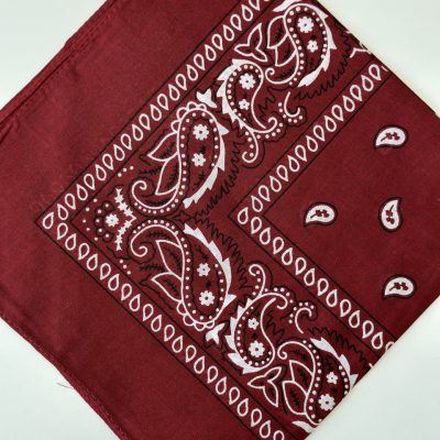 Бандана котонова бордова косинка червоного кольору